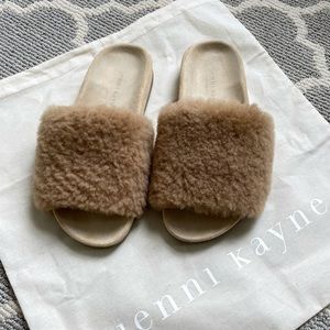 NEW Jenni Kayne Shearling Slide Sandal Size 36